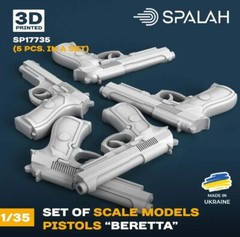 Beretta pistols 5 pcs Set of scale models 1/35 SPALAH 17735