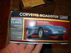 Monogram 2742 Model Corvette Roadster box opened 1987 kit factory sealed 1/24