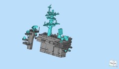 1 /700 island structure of the U.S. Nimitz-class aircraft carrier Unpainted