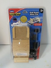 Lowes Pull Back Wood Race Car Kit Build And Grow Toy Customize Your Own Car