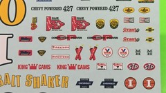 1937 Chevy 1/25 AMT Waterslide Decal Sheet Vintage Style Sponsor Stovebolt