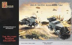 Pegasus BA-6 Armored Cars (2) – Plastic Model Military Vehicle Kit – 1/72 Scale