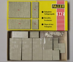 Faller AMS 942 Ground Plates in Original Packaging, 60s Toys #DEZ3084