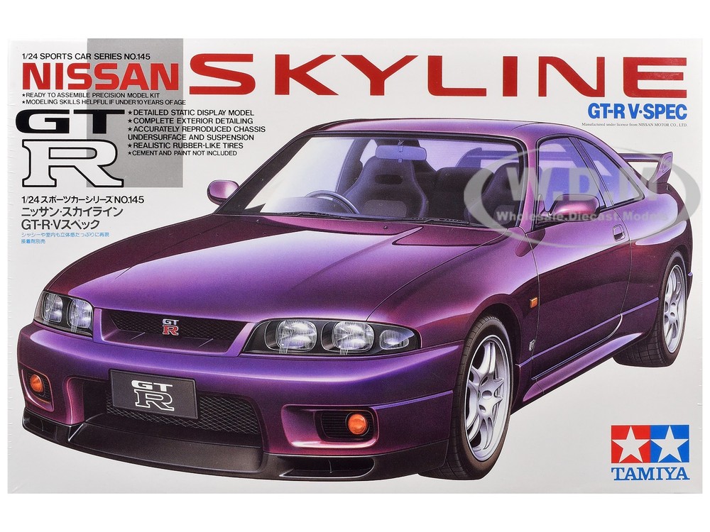 MODEL KIT NISSAN SKYLINE GT-R V.SPEC 1/24 SCALE MODEL CAR BY TAMIYA TAM-24145