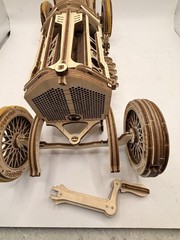 U-Gears U-9 Grand Prix Car Wooden Mechanical Model Assembled Crank/Trophy READ