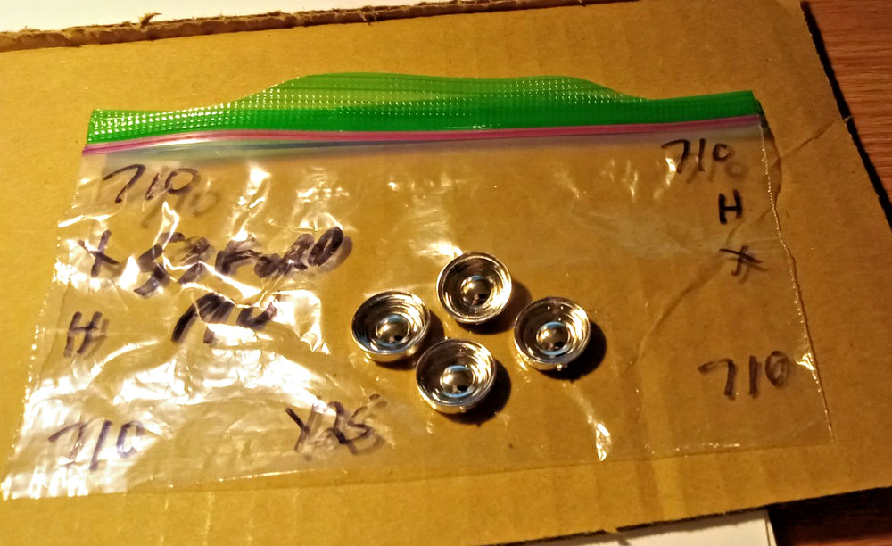 Four (4) Nice Chrome Wheels 1/25 Scale From AMT 1953 Ford Pickup Package # 710