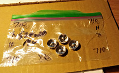 Four (4) Nice Chrome Wheels 1/25 Scale From AMT 1953 Ford Pickup Package # 710