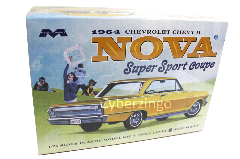 Moebius 1:25 Scale 1964 Chevy II Nova Super Sport Model Car Kit Brand New
