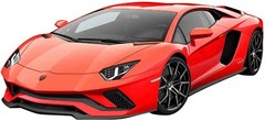 Aoshima 1/32 Snap Kit Lamborghini Aventador S Color Coded Pearl red from JP 7596