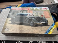 ICM 1/35 Scale Typ 320 (W142) Soft Top WWII German Staff Car Model Kit #35542