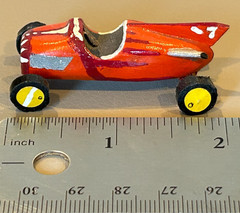 Vintage Custom Built Wood Midget Racer Model Indy 500 Marx Slush Race Stock Car