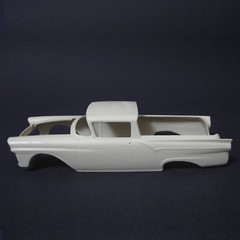 NB292 1:25 scale, Jimmy Flintstone 1957 Ford Ranchero custom 300 chrome car body