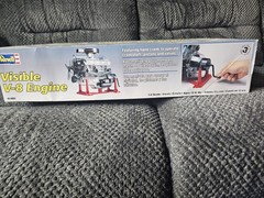 Revell Visible V-8 Engine Model Kit 1:4 Scale With Stand & Hand Crank