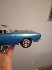 MPC PRO-BUILT 1968 DODGE CORONET R/T CONVERTIBLE MOPAR MODEL KIT 1:25 B-5 BLUE