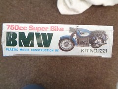 LINDBERG BMW 750cc Motorcycle Plastic Model Kit 1221 Vintage 1975 SEALED!