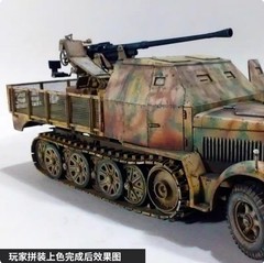 Tamiya 35144 1/35 8ton Semi Track 3.7cm Flak 37 Sd.Kfz.7/2 Armored Cab Type Kit