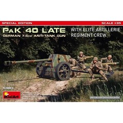 Miniart #53013 1/35 German 7.5cm PaK 40 Late w/Elite Artillerie Regiment Crew