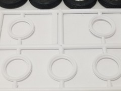 1958 Edsel Pacer WHITEWALL TIRES & HUBCAPS from AMT 1:25 Model Kit 58
