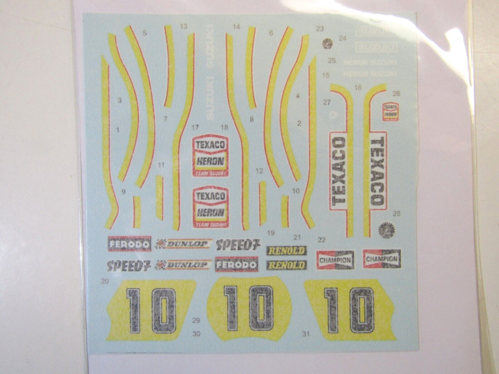 Decalpool 1/12 Suzuki RGB500 Texaco Heron #10 GP Racer 1980 Decal Sheet DP289