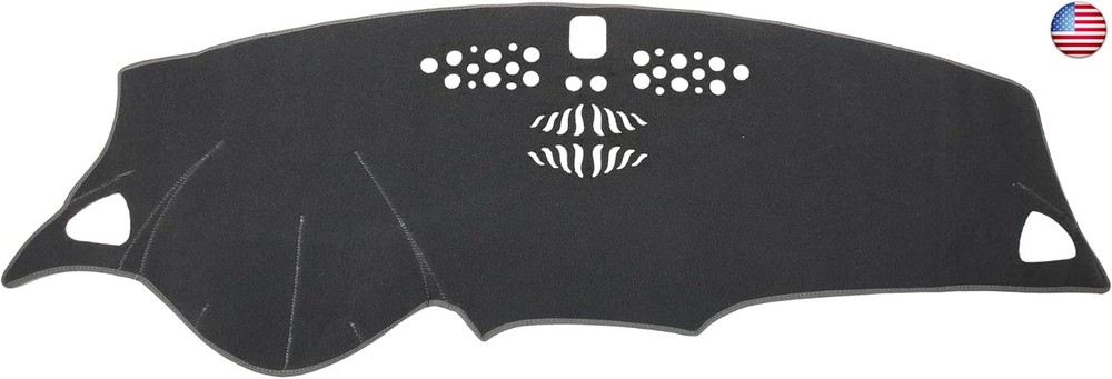 X AUTOHAUX Car Dashboard Cover Gray Polyester Non-Slip Mat Protector Carpet Sun