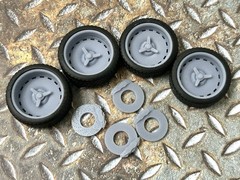 Resin 21/20 In. “Slotted Smoothie W/ Knock Offs” Model car Wheels/Tires 1/24