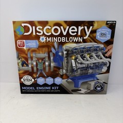 Discovery Mindblown Model Engine Kit with Moving Motor Parts and LED Lights
