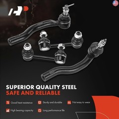 A-Premium Set of 8, Front & Rear Sway Bar Link, Front Inner Outer Tie Rod