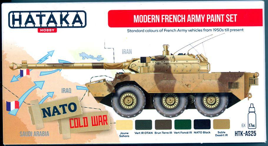 Hataka Hobby Paints MODERN FRENCH ARMY 1950s to Present Acrylic Paint Set