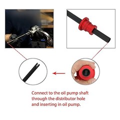 Oil Pump Primer Tool, Compatible with GM Chevy V6 V8 SBC 350 BBC 454 Small