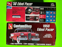 PAIR OF 1958 EDSEL PACER COUPE MODEL KITS AMT ERTL 1/25 SCALE BRAND NEW SEALED!!