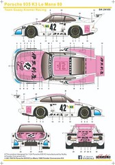 S.K. Decals SK24105 Porsche 935 K3 Le Mans 24Hr 1980 Team Grozzy #42 Decal Sheet
