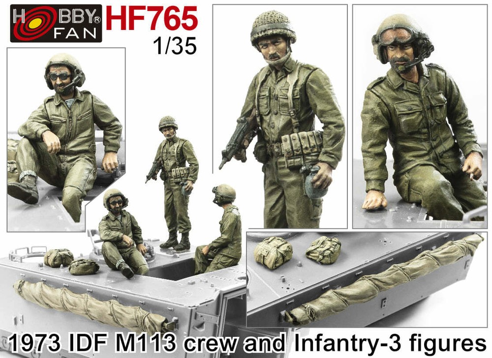Hobby Fan 1/35 HF-765 IDF M113 Crew and Infantry 1973 – 3 Figures