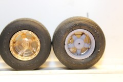 W-110 1/25 scale resin model car dirt track tires and wheels ,