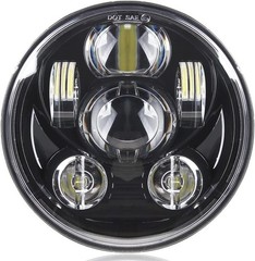 5-3/4 5.75 inch Black Aluminum Metal Head light Compatible with Sportster, Co…