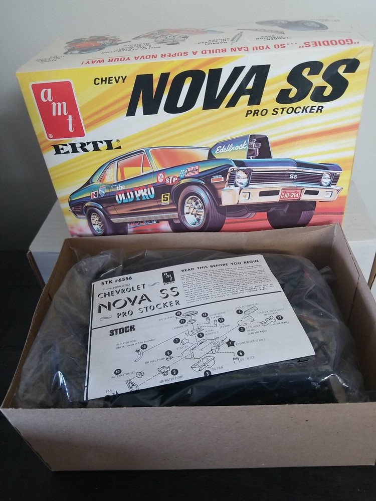 AMT ERTL Chevy Nova SS Pro Stocker “The Old Pro” 1:25 Model Kit #6556 NEW NIOB