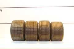 ST-6 staggered 1/25 scale resin model car dirt track tires and wheels ,
