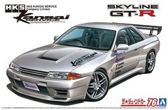 Aoshima 1/24 Scale Model Tuned Car Kit HKS Kansai Nissan Skyline GT-R R32 BNR32