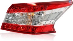 Outer Tail Light Assembly w/Bulbs Passenger Side Compatible with Sentra 2013