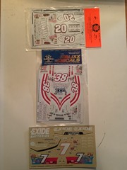 6 NASCAR 1/24 Water Slide Decal Lot Tony Stewart, Geoff Bodine Various Drivers