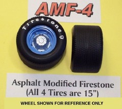 #AMF-4 Asphalt Modified 15″ Firestone 60s/70s Stock Car Tires – PPP 1/25 – L@@K