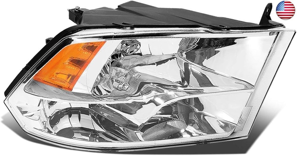 DNA MOTORING Right Headlight Lamp Compatible With 09-10 Dodge Ram 1500/11-18