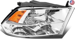 DNA MOTORING Right Headlight Lamp Compatible With 09-10 Dodge Ram 1500/11-18