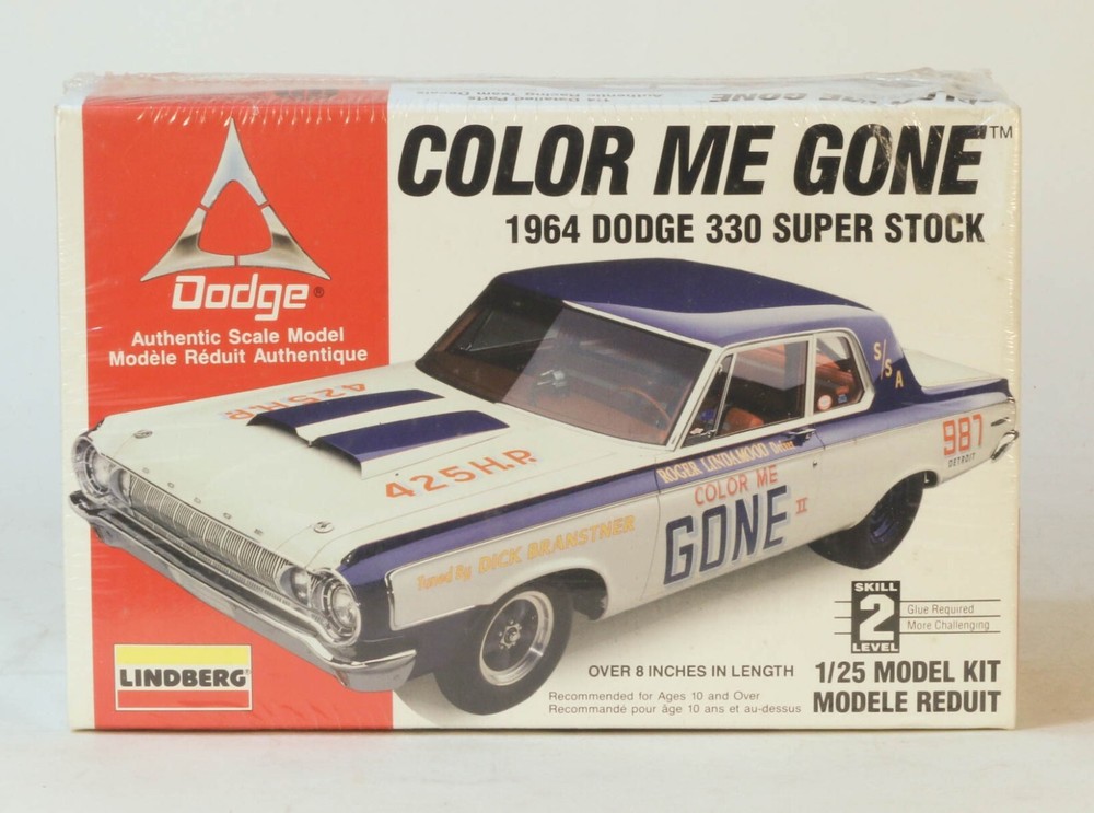 Lindberg Model Kit 1964 Dodge 330 Super Stock Color Me Gone 1/25 Scale