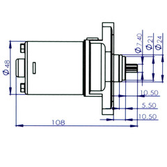 ATMT1-209 GY6 49Cc 50Cc 80Cc 100Cc Durable Starter Motor with Wire for 4-Stroke