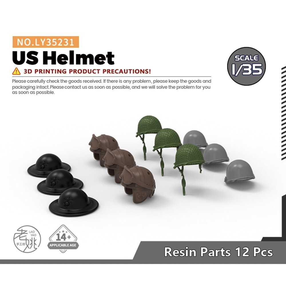 Yao’s Studio LY35231 1/35 Model Upgrade Parts US Helmets