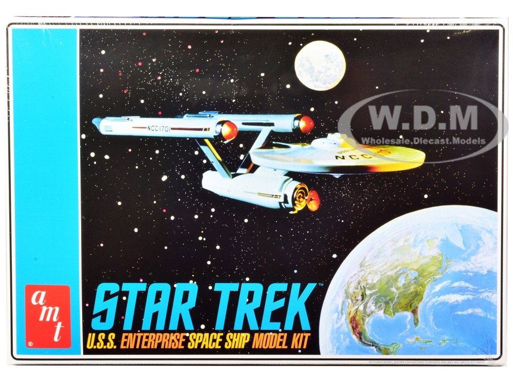 SKILL 2 MODEL KIT U.S.S. ENTERPRISE NCC-1701 “STAR TREK” 1/650 SCALE AMT AMT1296