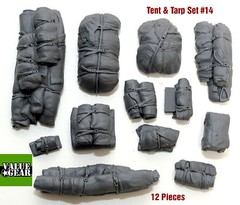 1/35 Universal Tents & Tarps Set #14 – Value Gear Details – 12 Pieces