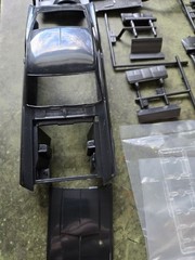 1967 Mustang GT-350 AMT Body Hood Chassis Suspension Model Parts 1:25 STK M12