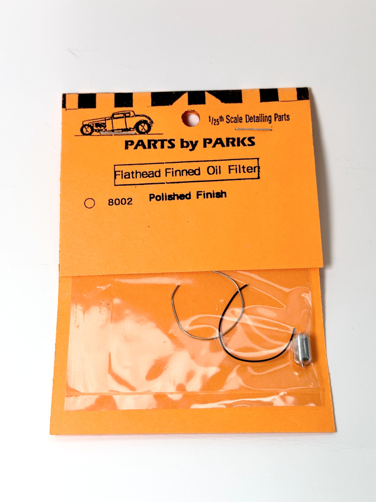 1/25 Parts By Parks Flathead Finned Oil Filter Polished Finish #8002