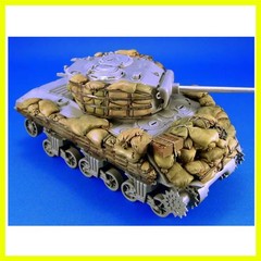 Unpainted Kit 1/35 Sherman M4A3 Sandbag Armor Set Not Include Tank Figure His…
